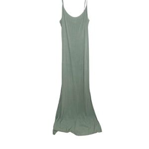 Monrow slip dress maxi tank dress green